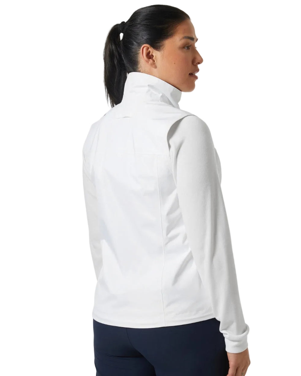 White coloured Helly Hansen Womens Crew Sailing Vest 2.0 on white background 