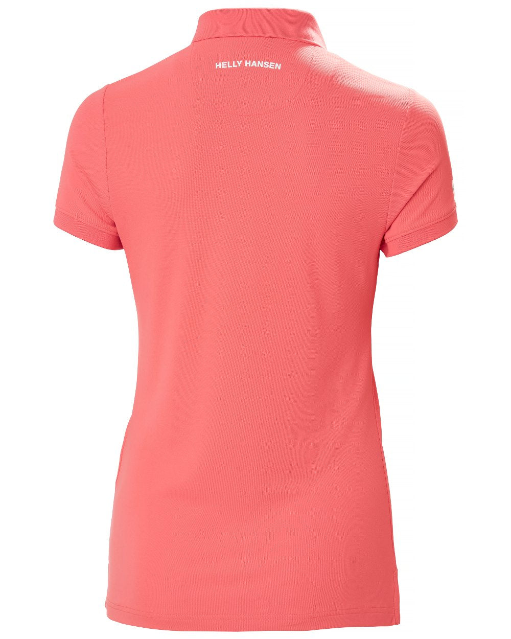 Sunset Pink coloured Helly Hansen Womens Crewline Polo on White background 