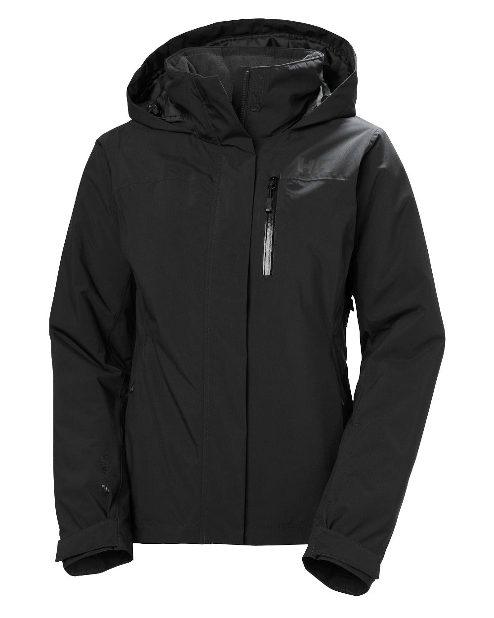 Black Coloured Helly Hansen Womens Crewser Jacket on white background 