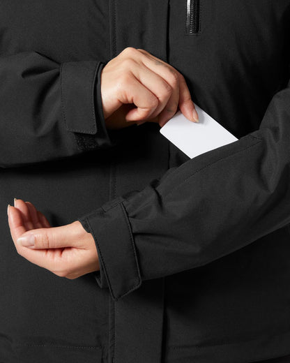 Black Coloured Helly Hansen Womens Crewser Jacket on white background 