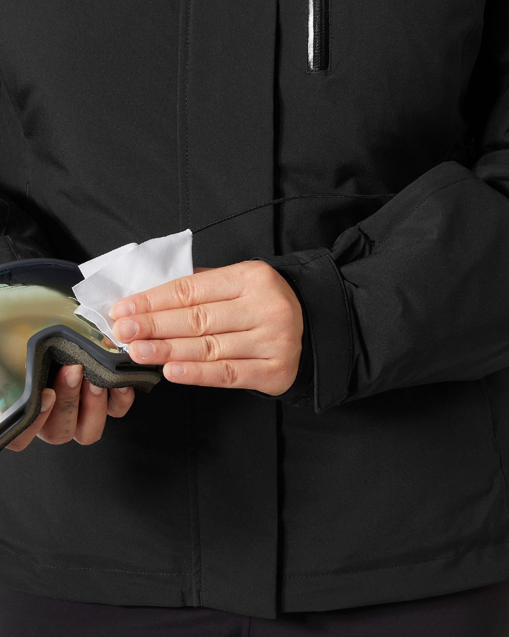 Black Coloured Helly Hansen Womens Crewser Jacket on white background 