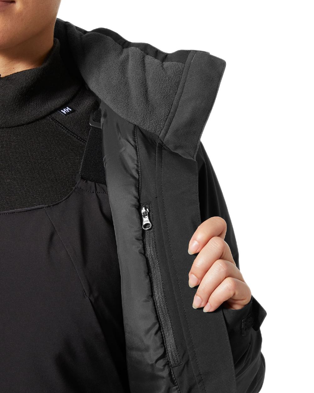 Black Coloured Helly Hansen Womens Crewser Jacket on white background 