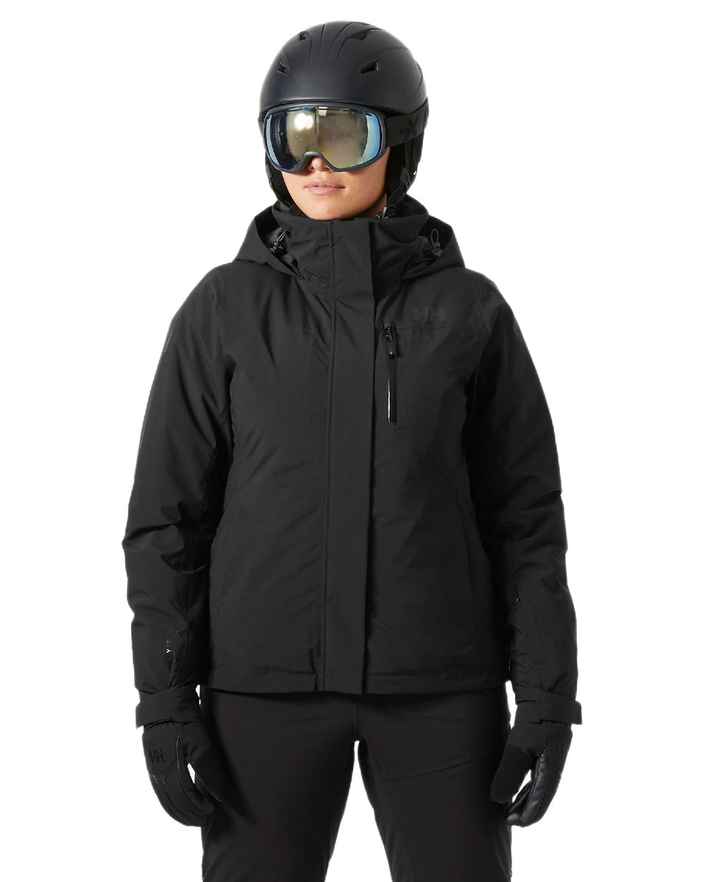 Black Coloured Helly Hansen Womens Crewser Jacket on white background 
