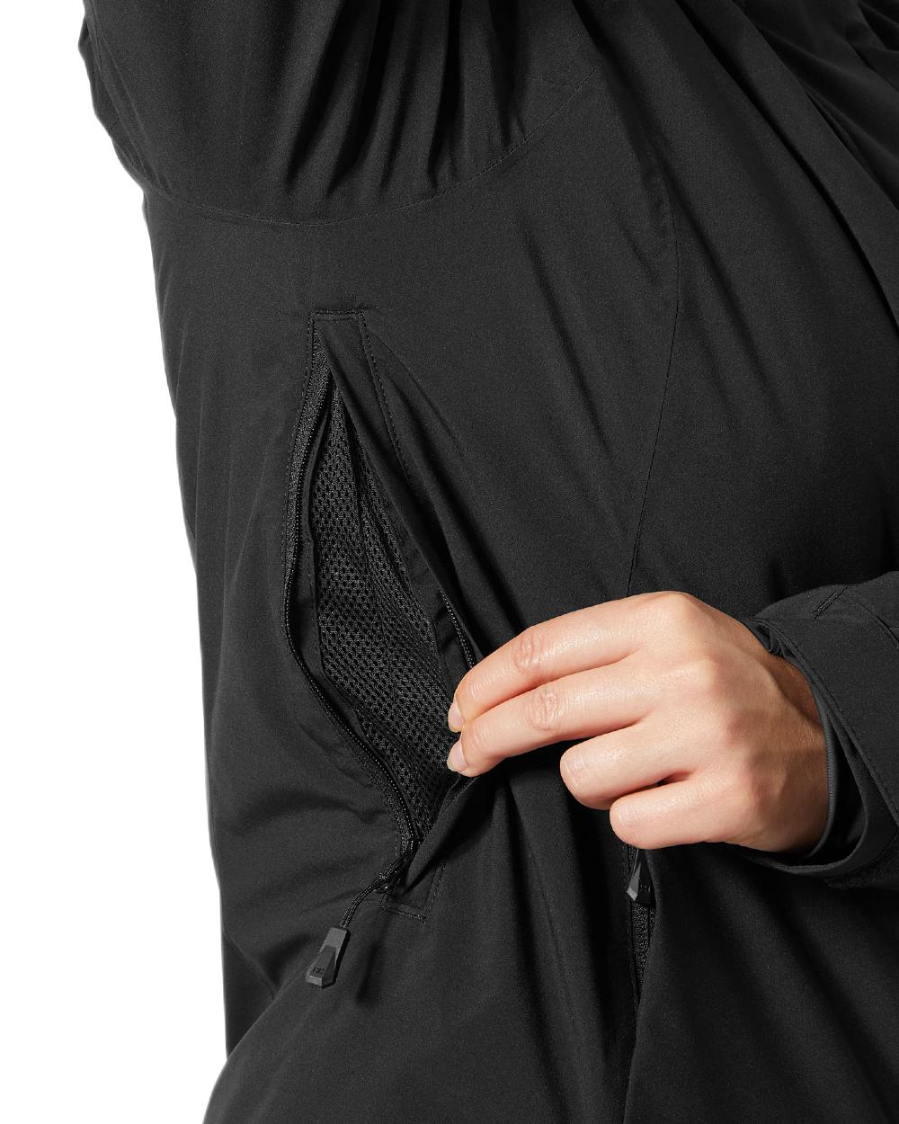 Black Coloured Helly Hansen Womens Crewser Jacket on white background 