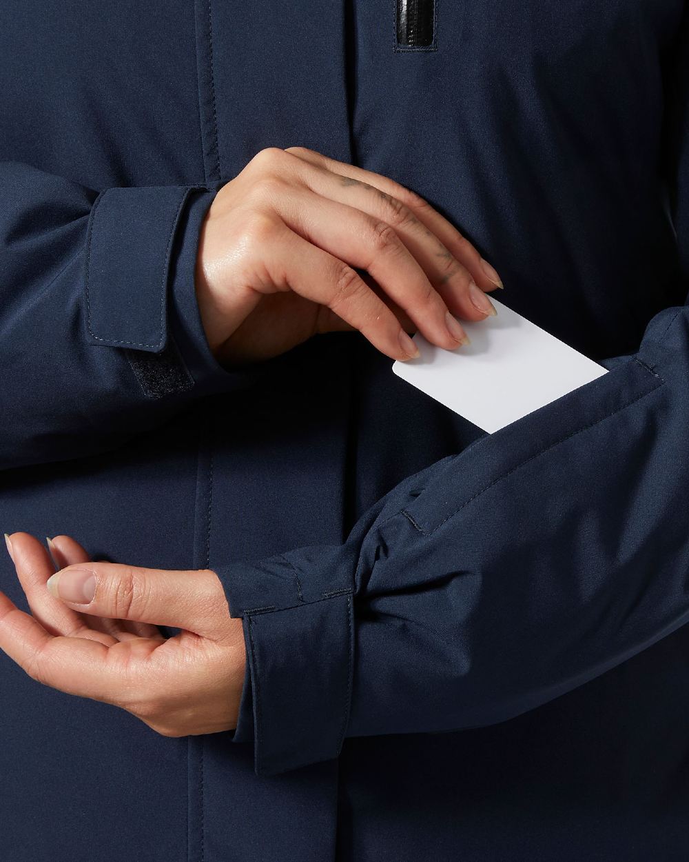 Navy Coloured Helly Hansen Womens Crewser Jacket on white background 