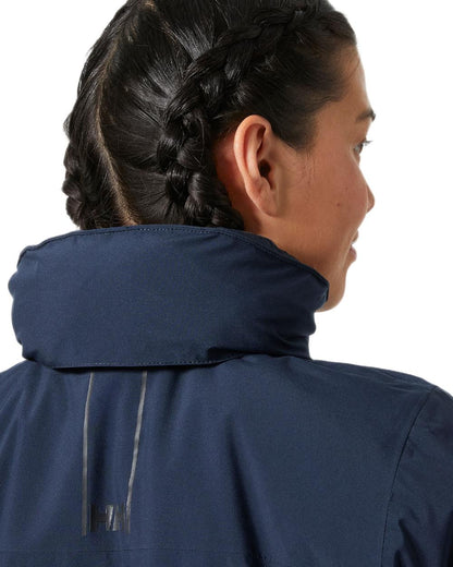 Navy Coloured Helly Hansen Womens Crewser Jacket on white background 