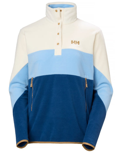 Dark Blue Coloured Helly hansen Womens Day Breaker Hugg Snap Fleece on White Background 