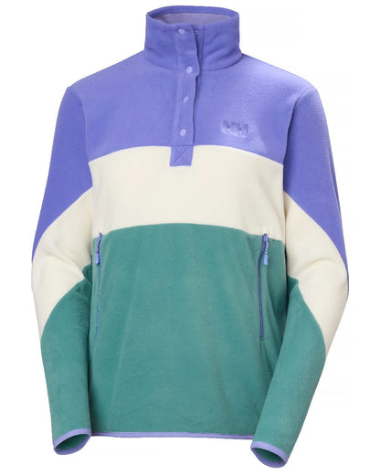 Ultra Violet  Coloured Helly hansen Womens Day Breaker Hugg Snap Fleece on White Background 