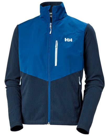 Navy coloured Helly Hansen Womens Daybreaker Block Fleece Jacket on white background 