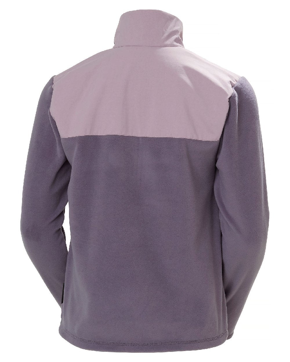 Smoked Purple coloured Helly Hansen Womens Daybreaker Block Fleece Jacket on white background 