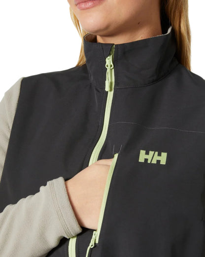 Terrazzo coloured Helly Hansen Womens Daybreaker Block Fleece Jacket on white background 