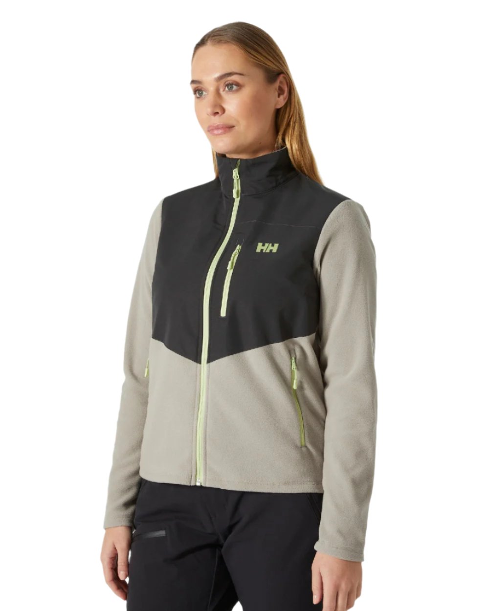 Terrazzo coloured Helly Hansen Womens Daybreaker Block Fleece Jacket on white background 