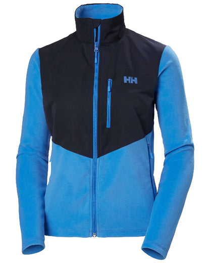  Ultra Blue coloured Helly Hansen Womens Daybreaker Block Fleece Jacket on white background 