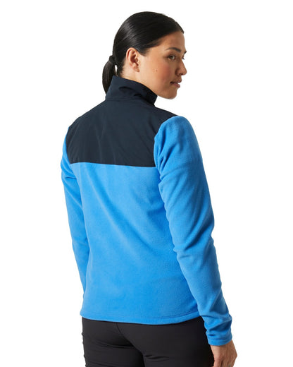  Ultra Blue coloured Helly Hansen Womens Daybreaker Block Fleece Jacket on white background 