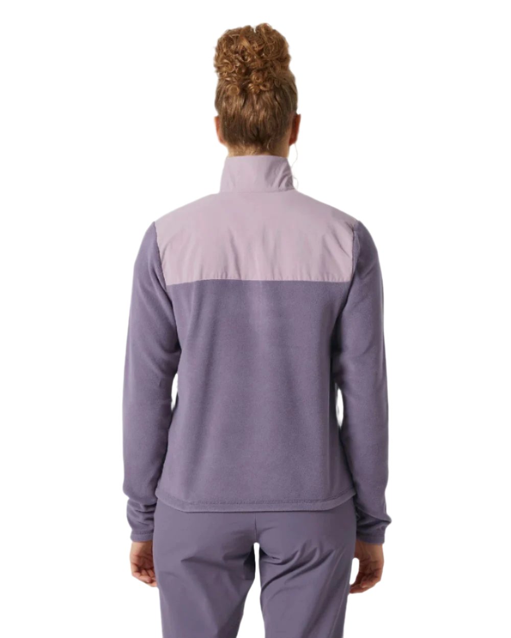  Smoked Purple coloured Helly Hansen Womens Daybreaker Block Fleece Jacket on white background 