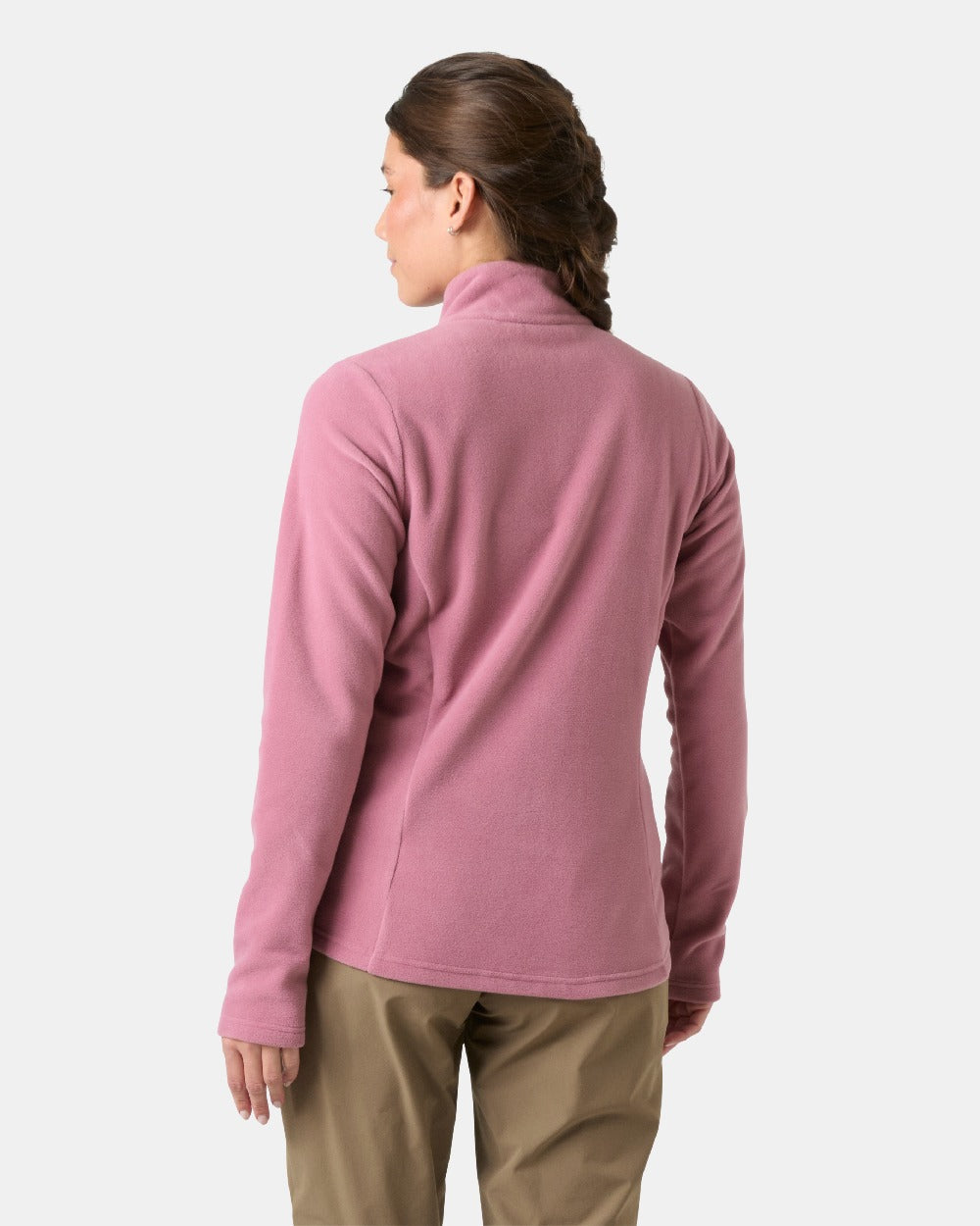 Wild Berry Coloured Helly Hansen Womens Daybreaker Fleece Jacket on White Background 