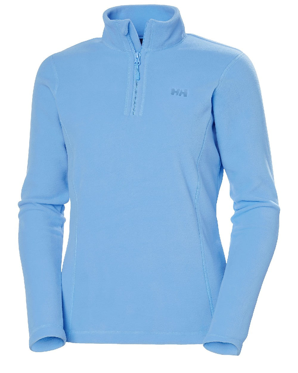 Bright Blue coloured Helly Hansen Womens Daybreaker Half Zip Fleece on white background 