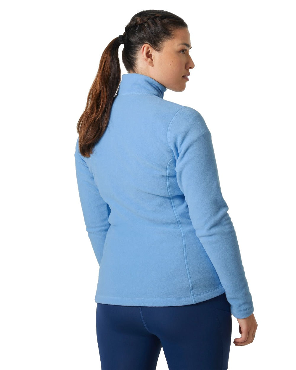 Bright Blue coloured Helly Hansen Womens Daybreaker Half Zip Fleece on white background 