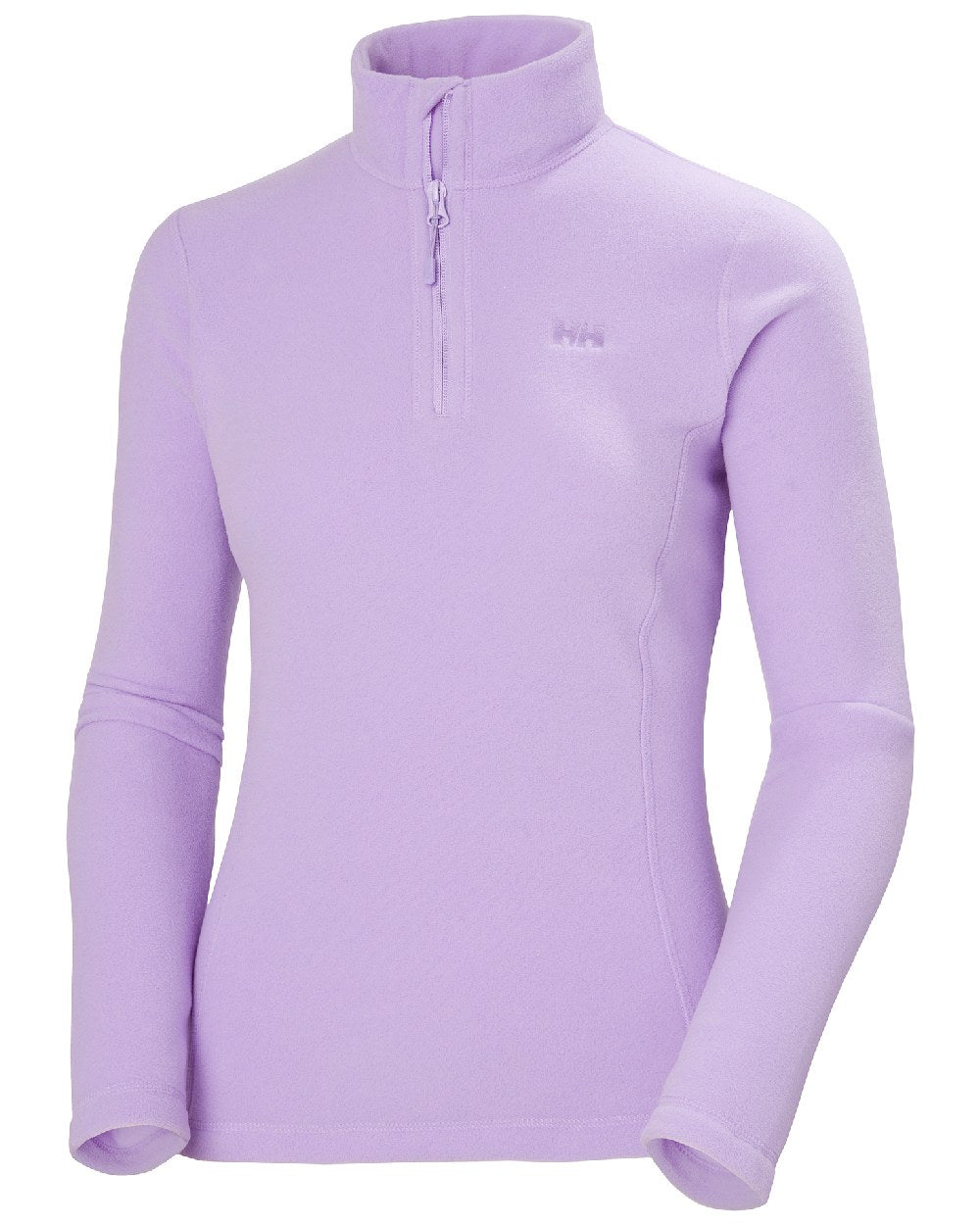 Heather coloured Helly Hansen Womens Daybreaker Half Zip Fleece on white background 