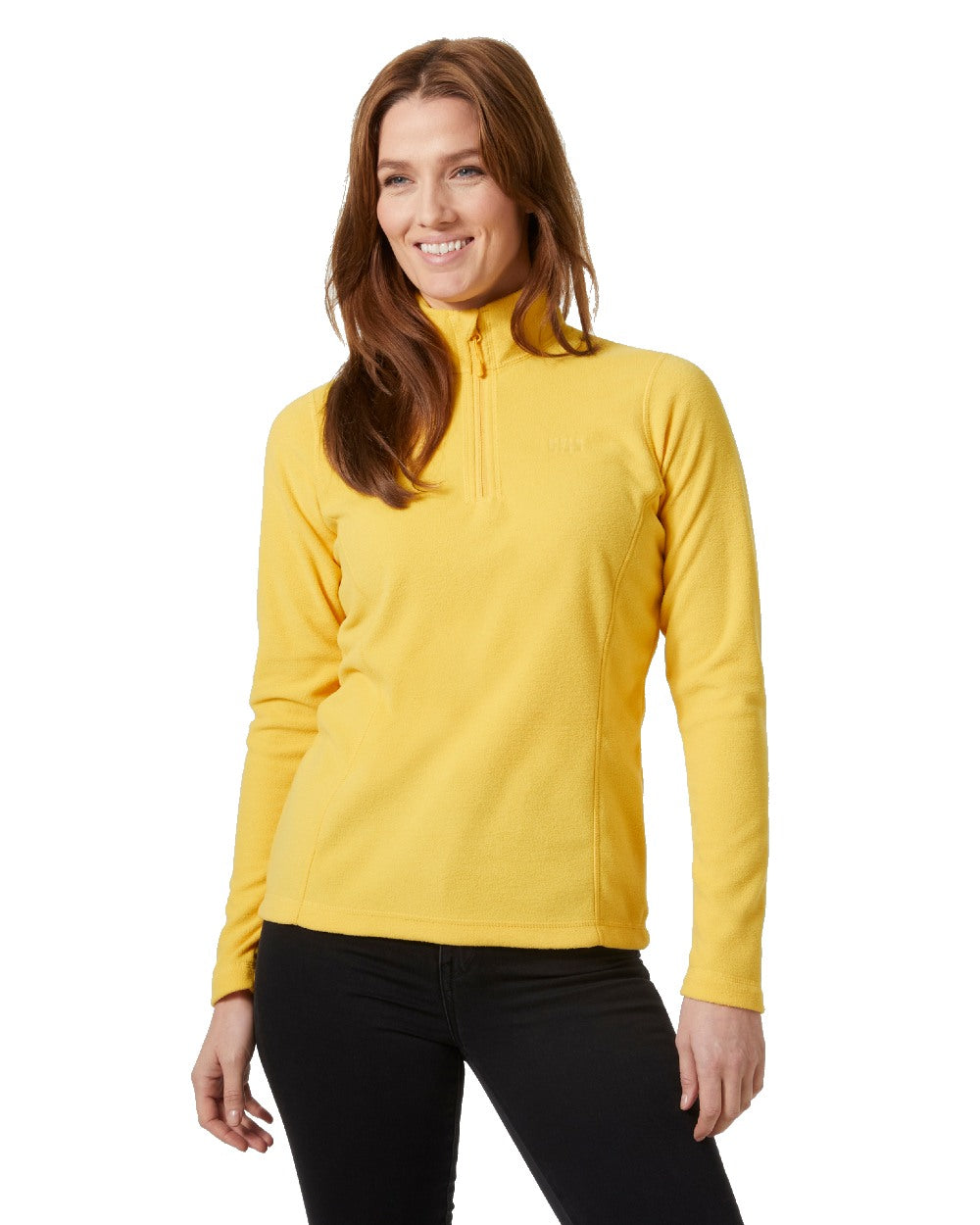 Honeycomb coloured Helly Hansen Womens Daybreaker Half Zip Fleece on white background 