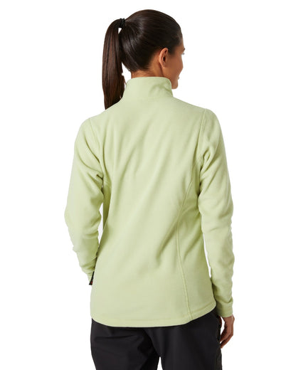 Iced Matcha coloured Helly Hansen Womens Daybreaker Half Zip Fleece on white background 