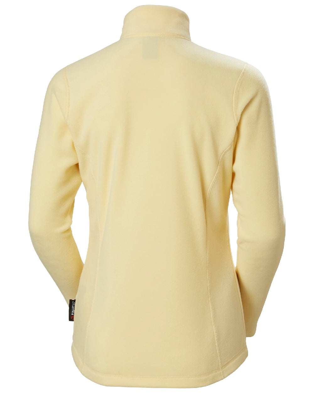 Yellow Cream coloured Helly Hansen Womens Daybreaker Half Zip Fleece on white background 