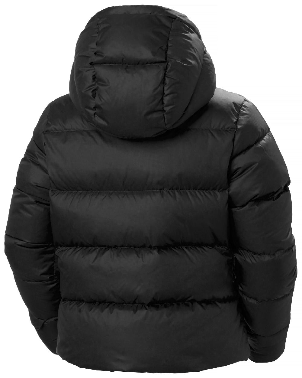 Black Coloured Helly Hansen Womens Essence Down Jacket on white background 