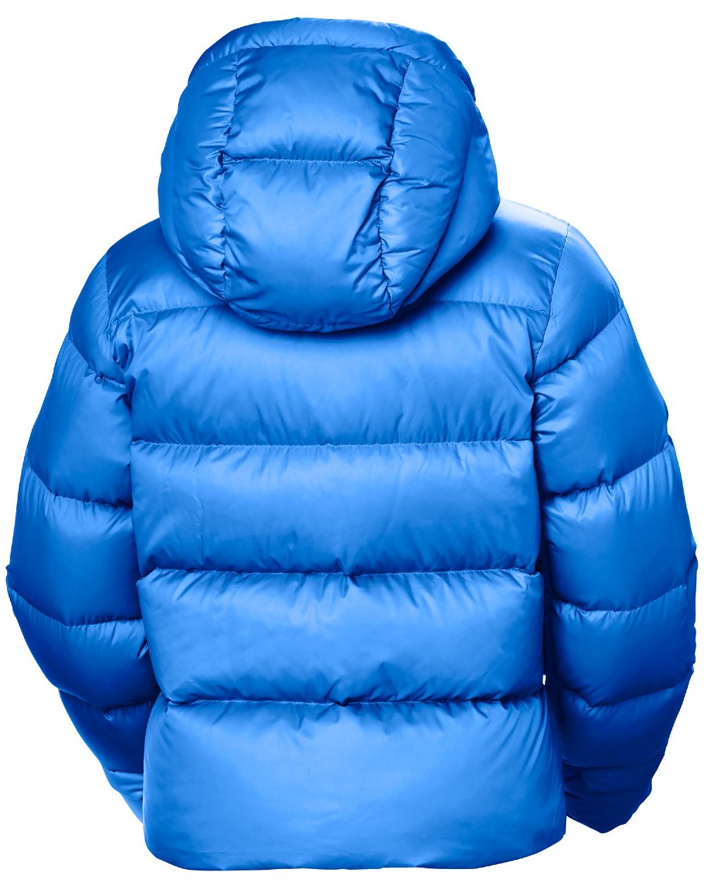 Ultra Blue Coloured Helly Hansen Womens Essence Down Jacket on white background 