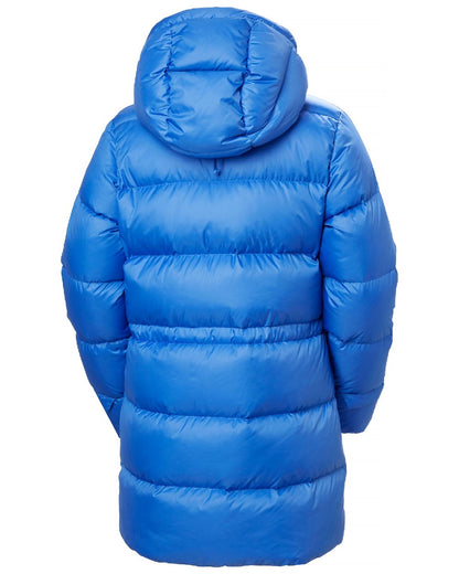 Ultra Blue Coloured Helly Hansen Womens Essence Down Parka on white background 