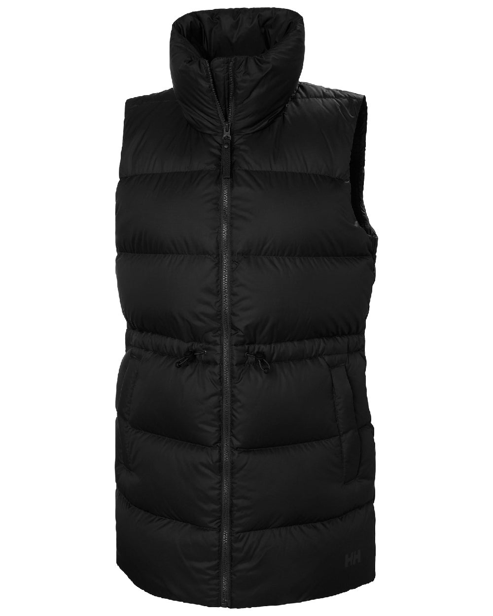 Black Coloured Helly Hansen Womens Essence Down Vest on white background 