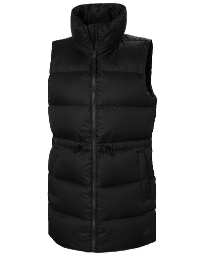 Black Coloured Helly Hansen Womens Essence Down Vest on white background 