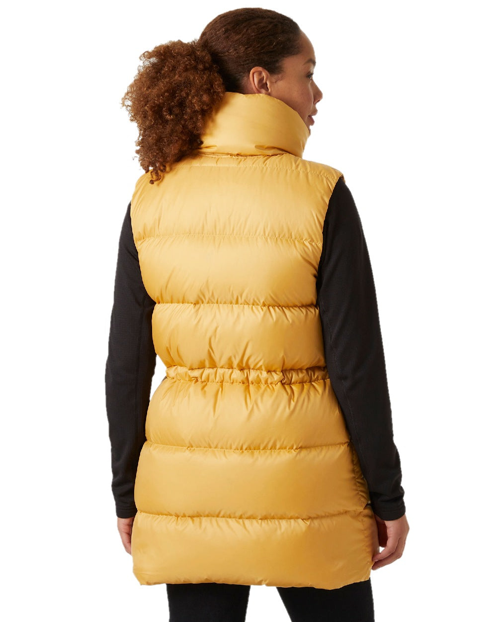 Sand Coloured Helly Hansen Womens Essence Down Vest on white background 