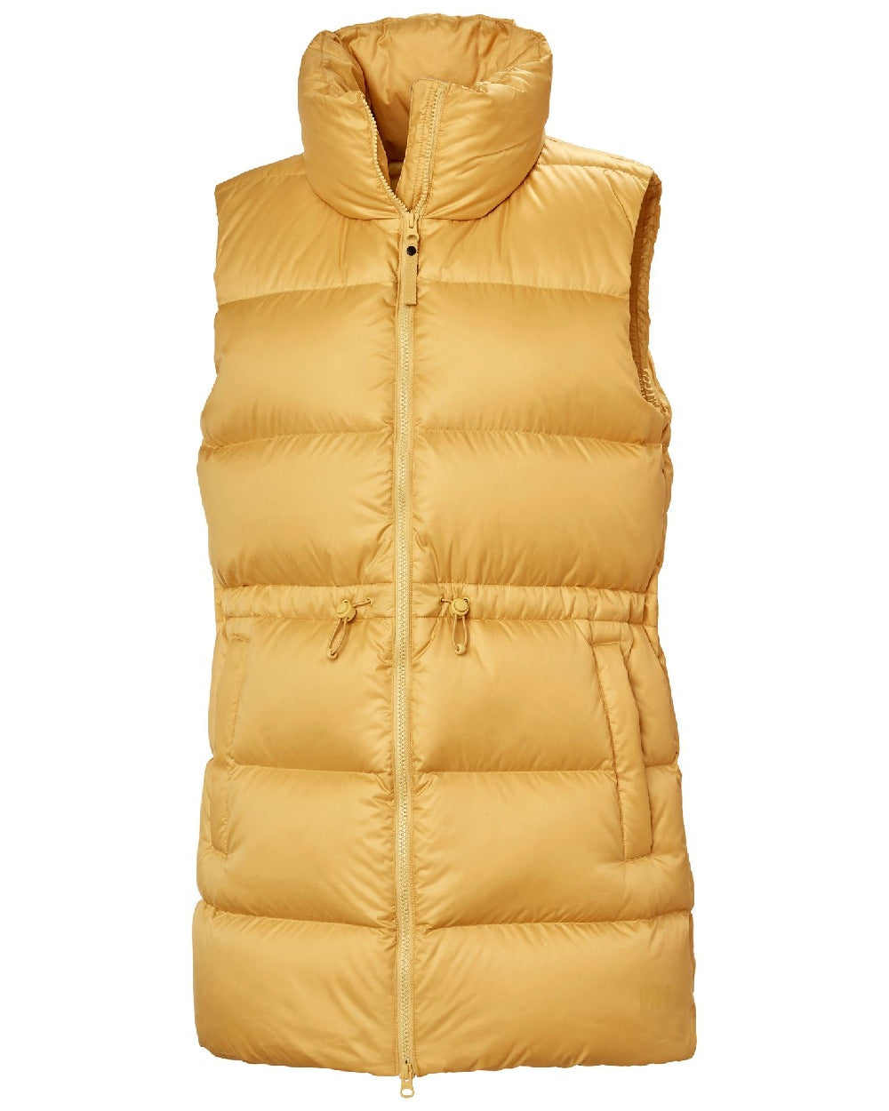 Sand Coloured Helly Hansen Womens Essence Down Vest on white background 