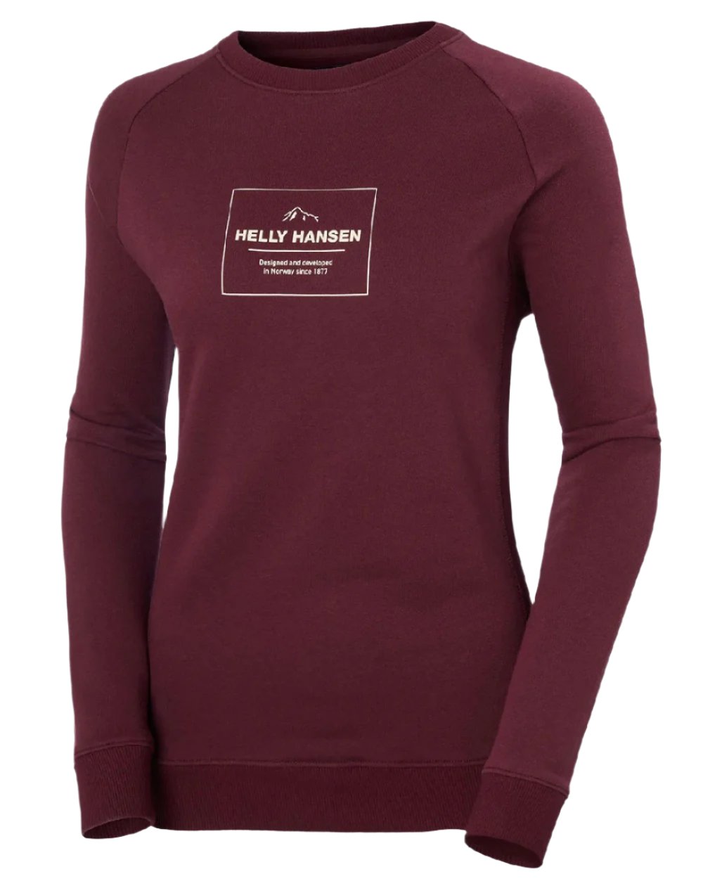 Hickory coloured Helly Hansen Womens F2F Organic Cotton Sweater on white background 