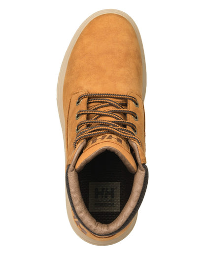 Honey Wheat coloured Helly Hansen Womens Fremont Leather Boots on white background 