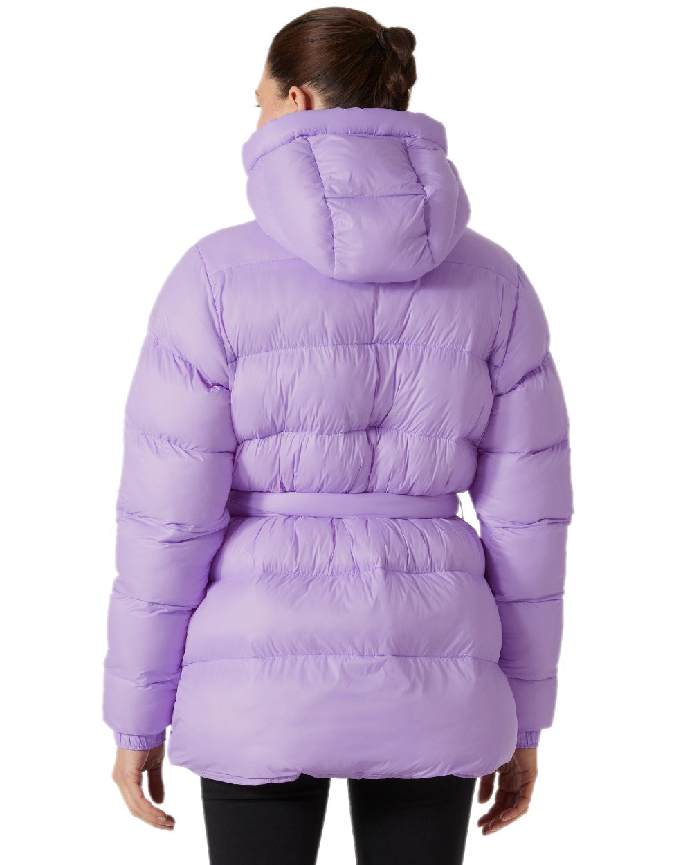 Heather Coloured Helly Hansen Womens Grace Puffy Parka on white background 