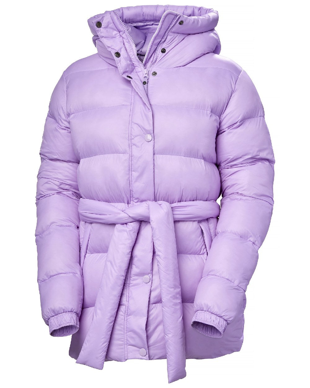 Heather Coloured Helly Hansen Womens Grace Puffy Parka on white background 