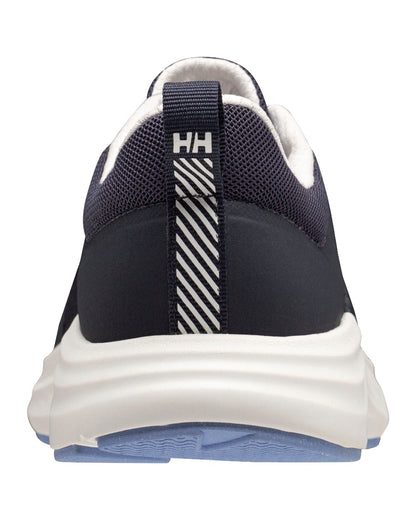 Navy Bright Blue Coloured Helly Hansen Womens HP Ahiga Evo 5 Marine Lifestyle Shoes on white background 