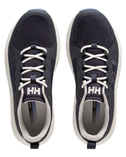 Navy Bright Blue Coloured Helly Hansen Womens HP Ahiga Evo 5 Marine Lifestyle Shoes on white background 