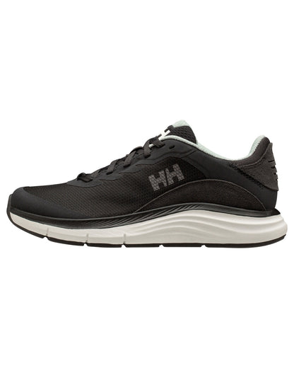 Black Green Mist Coloured Helly Hansen Womens HP Marine Lifestyle Shoes on white background 