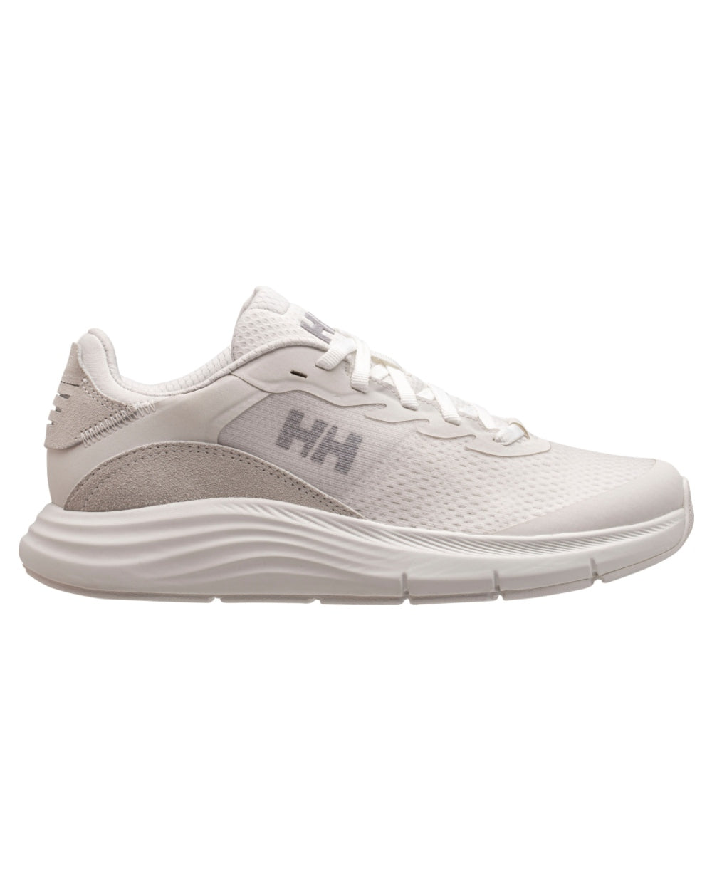 Off White Silver Grey Coloured Helly Hansen Womens HP Marine Lifestyle Shoes on white background 