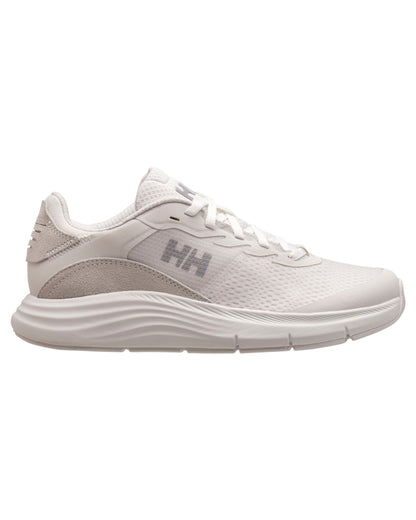 Off White Silver Grey Coloured Helly Hansen Womens HP Marine Lifestyle Shoes on white background 