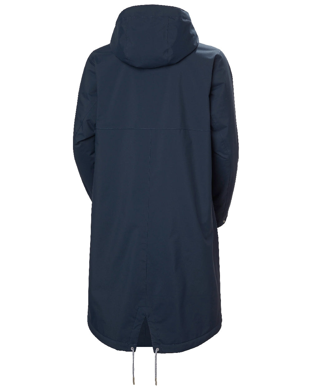 Navy Coloured Helly Hansen Womens Hvaler Insulated Raincoat on White Background 