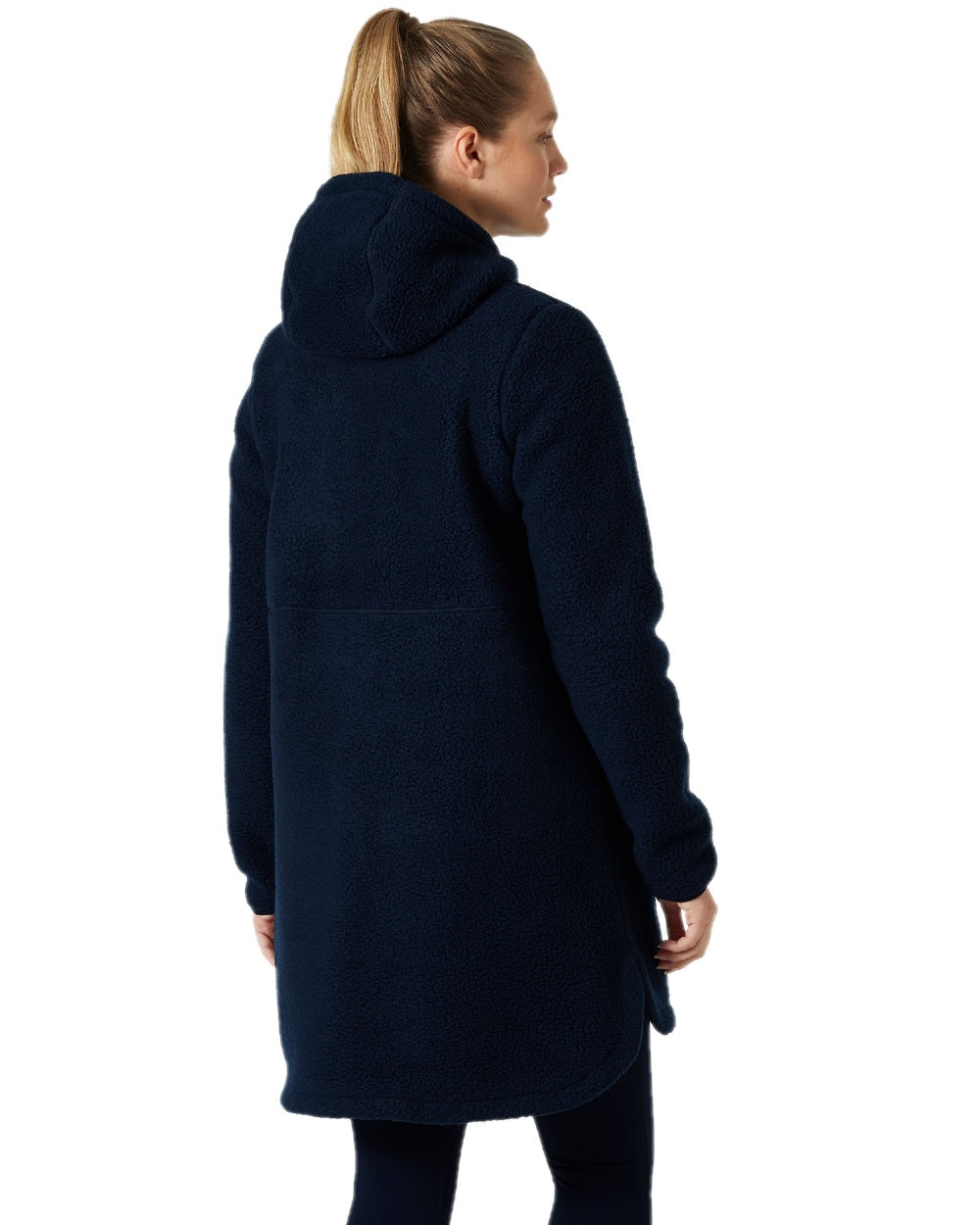 Navy Coloured Helly Hansen Womens Imperial Long Pile Jacket 2 on white background 