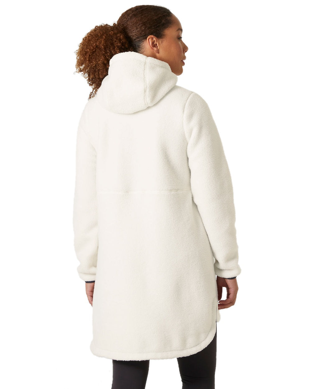 Snow Coloured Helly Hansen Womens Imperial Long Pile Jacket 2 on white background 