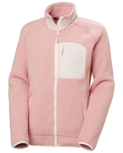 Pink Shake Coloured Helly Hansen Womens Imperial Pile Block Jacket on White Background 