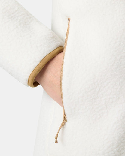 Snow Coloured Helly Hansen Womens Imperial Pile Block Jacket on White Background 