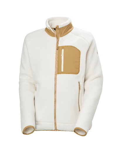 Snow Coloured Helly Hansen Womens Imperial Pile Block Jacket on White Background 