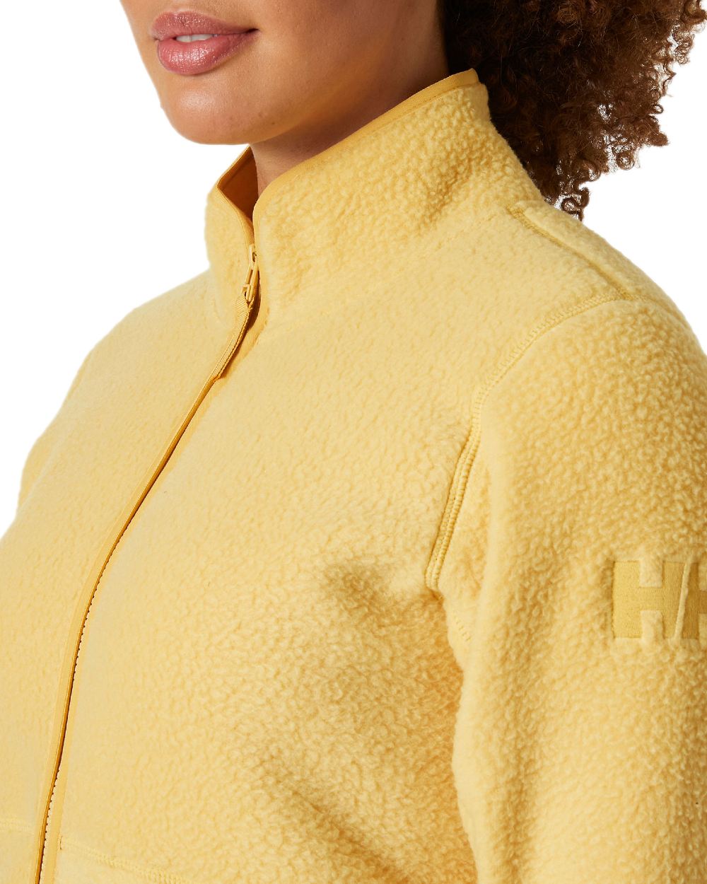 Sand Coloured Helly Hansen Womens Imperial Pile Jacket on white background 