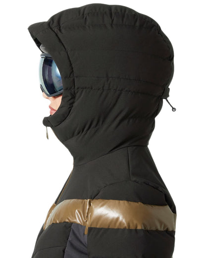 Black Coloured Helly Hansen Womens Imperial Puffy 2.0 Jacket on white background 